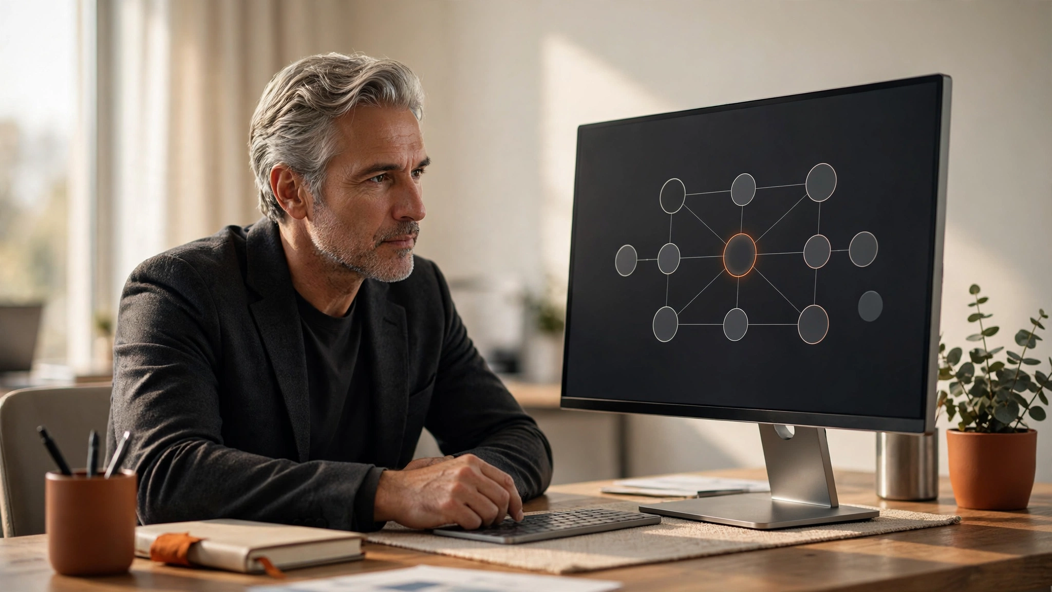 Concept image: planning an automation on a desk